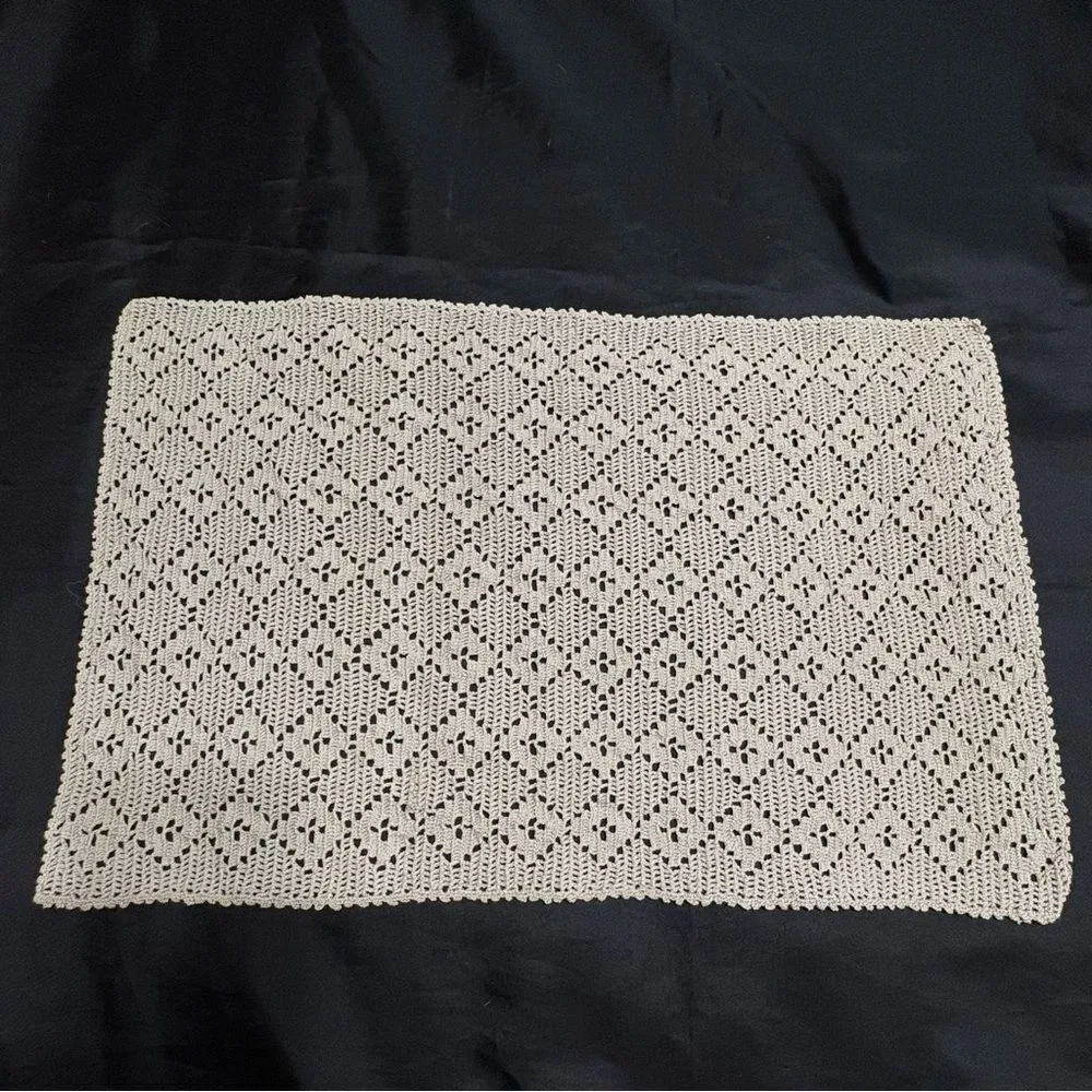 Elegant Crochet Lace Placemats, tray mats, doilies, table mats, set of 4,